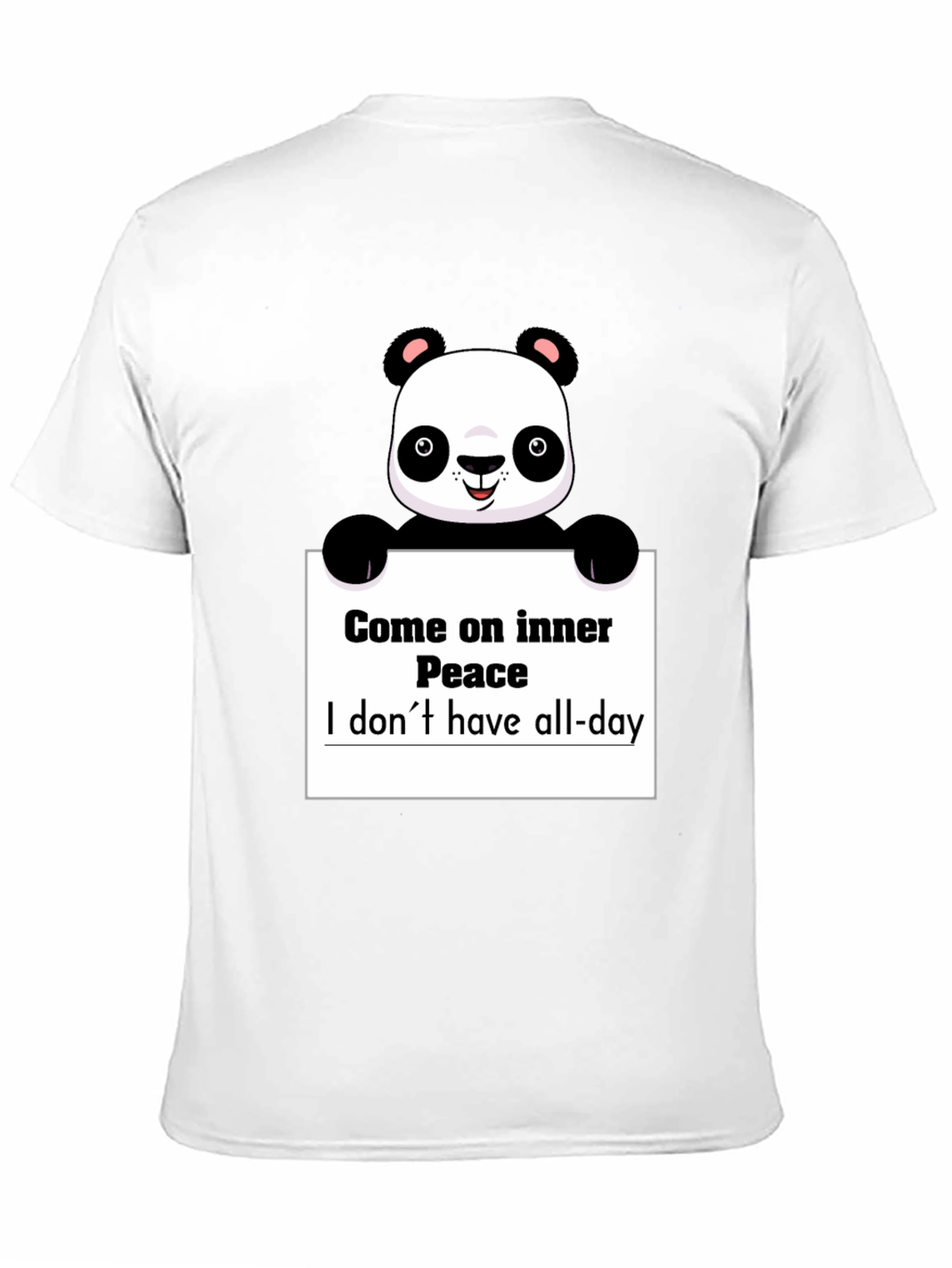 Black Funny Panda Graphic T-Shirt - Inner Peace view 11