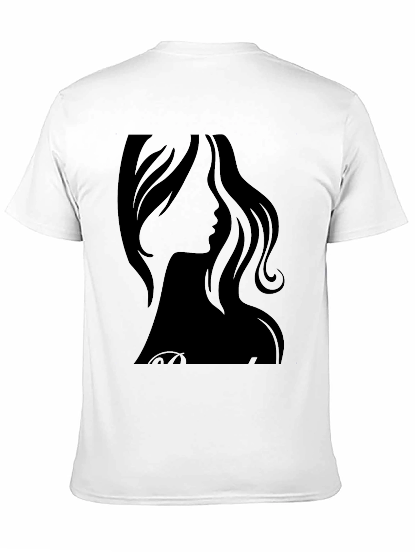 Silhouette Woman Graphic Black T-Shirt - 11