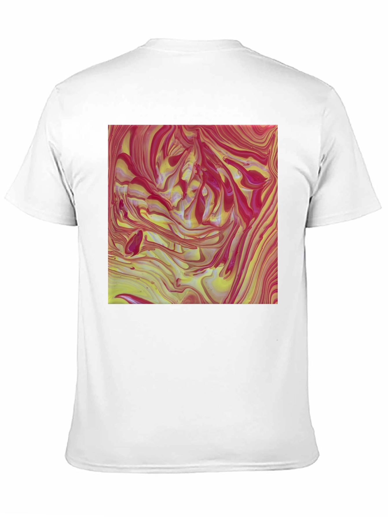 Black Abstract Swirl Art T-Shirt view 11