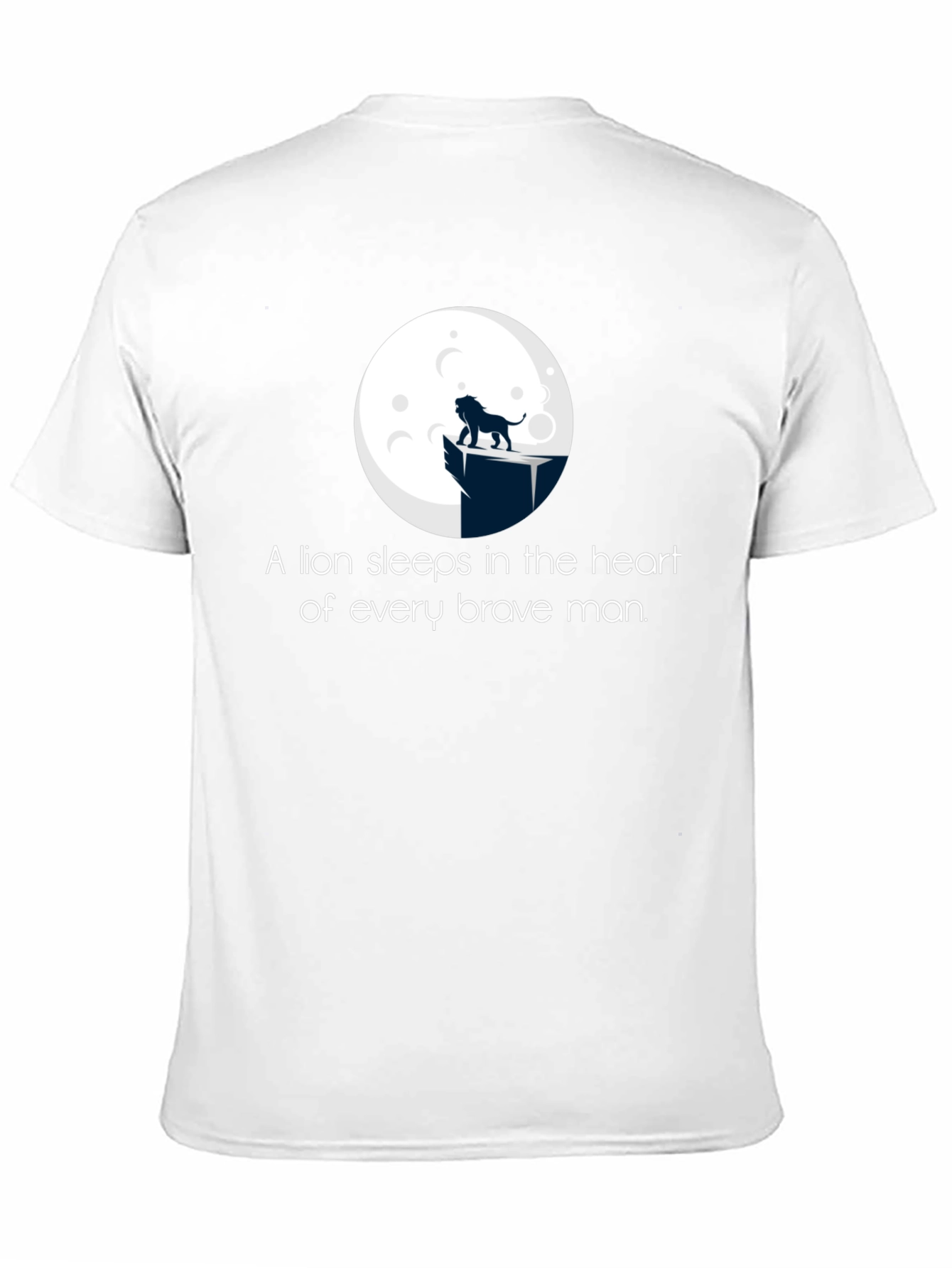 Black Lion Heart Men's Black Graphic T-Shirt view 11