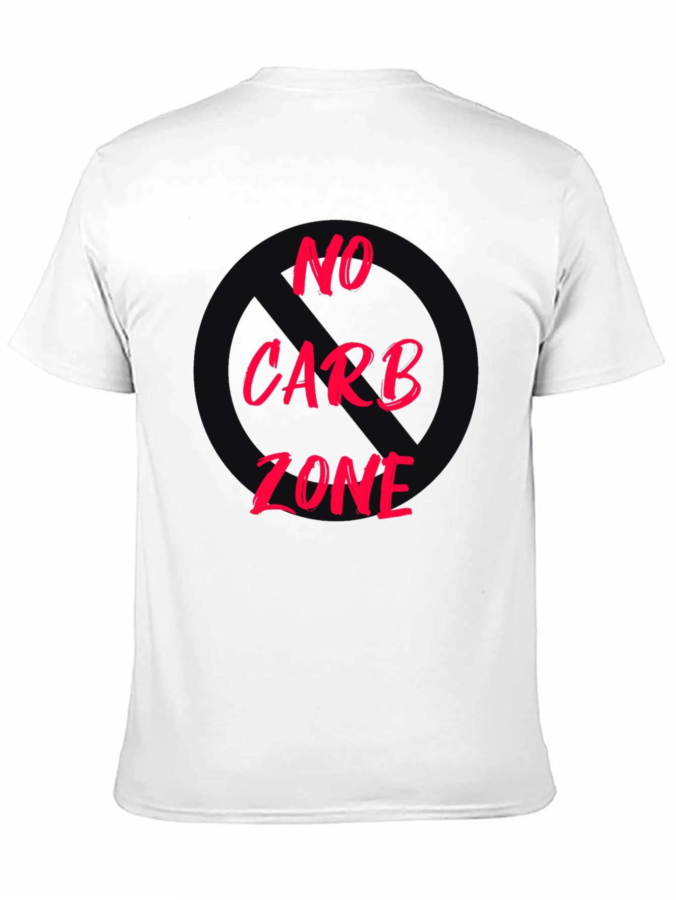Black No Carb Zone Black T-Shirt view 11