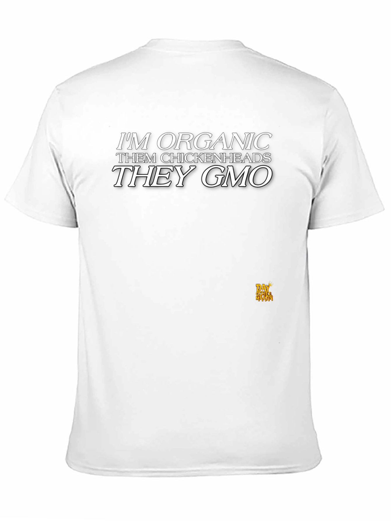 Black Organic Humor Graphic Tee - Chickenheads They GMO view 11