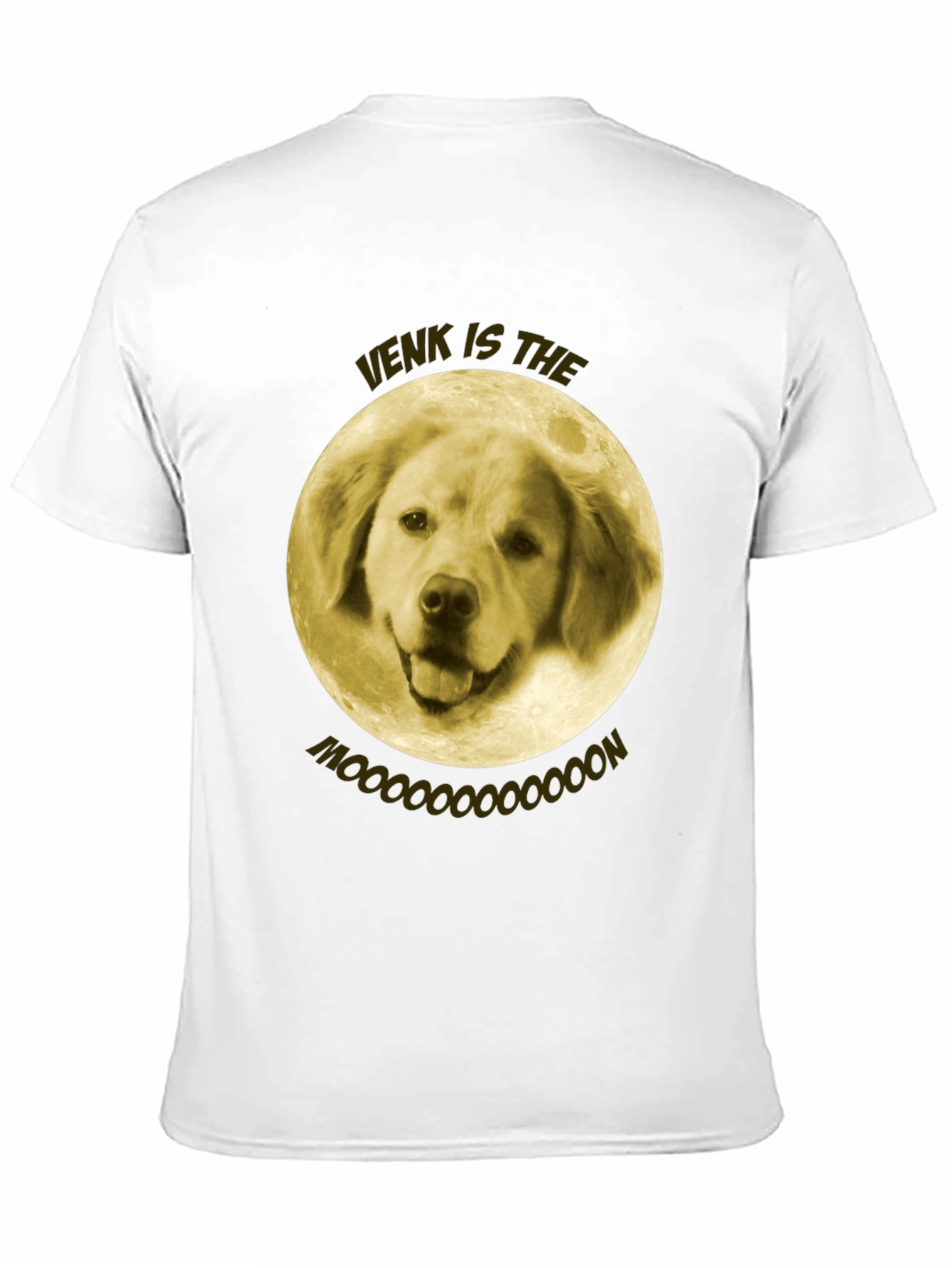 Black Venk Is The Moooon T-Shirt - Golden Retriever Dog view 11