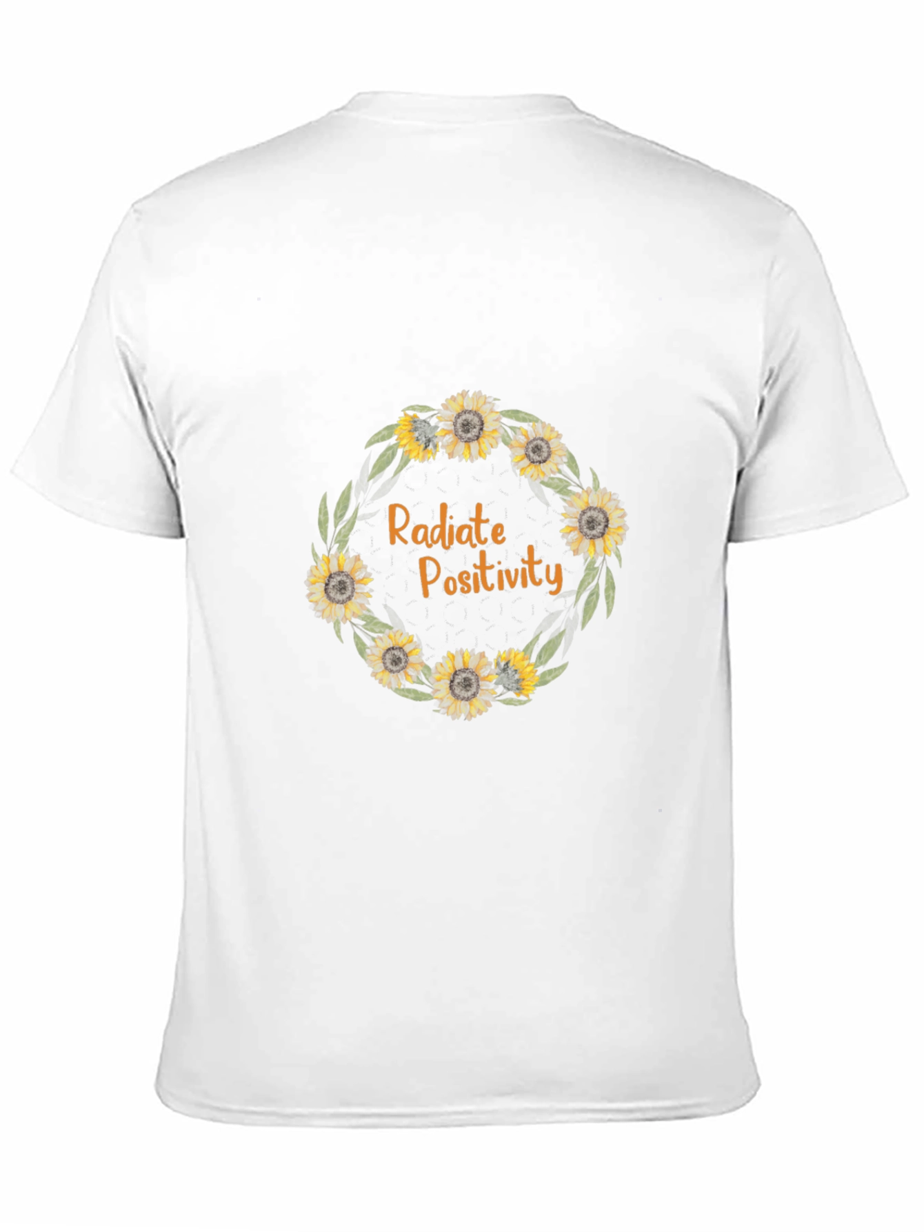 Radiate Positivity Sunflower Wreath Graphic Tee - 11