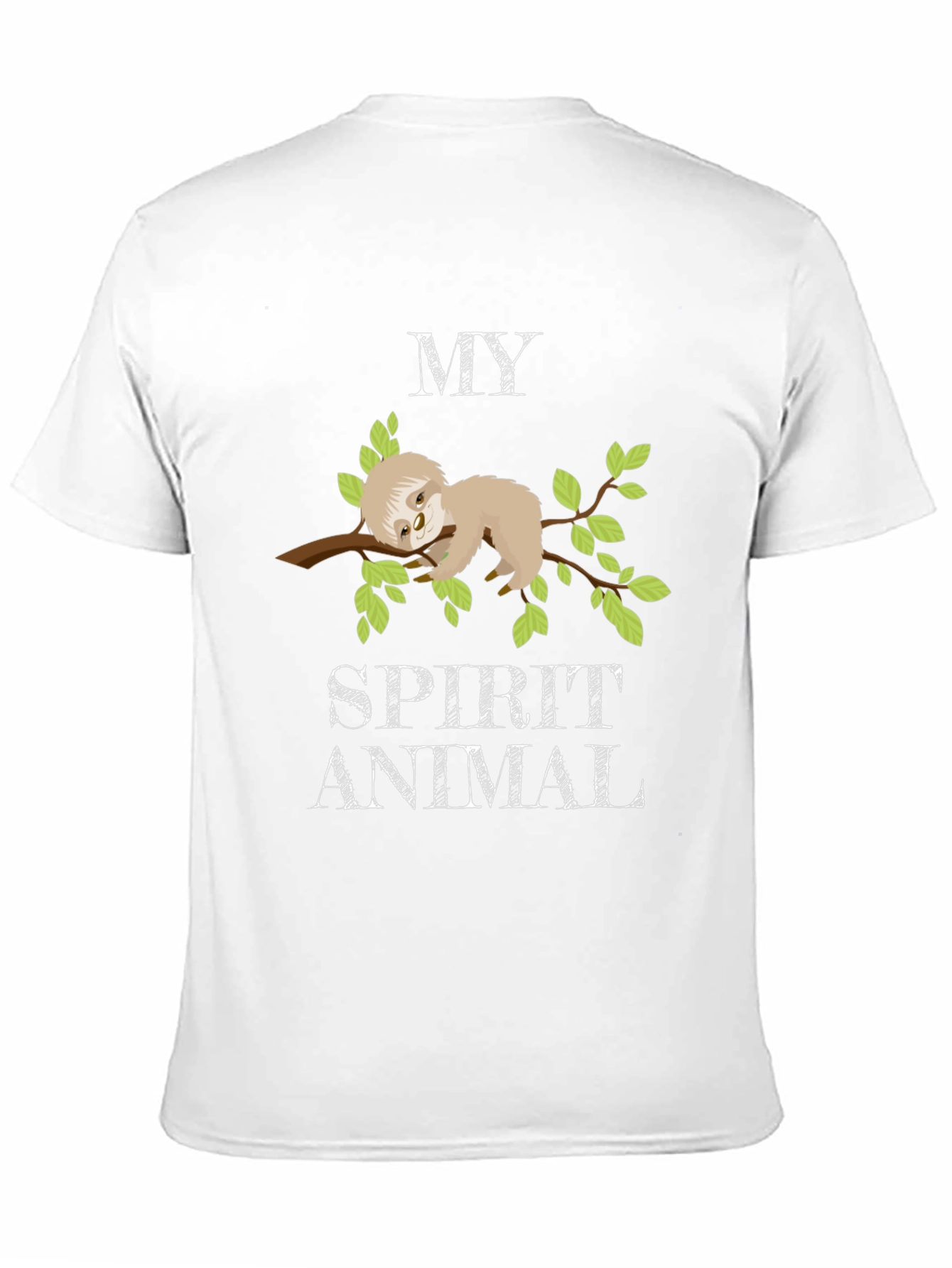 Black Sloth Spirit Animal Graphic T-Shirt view 11