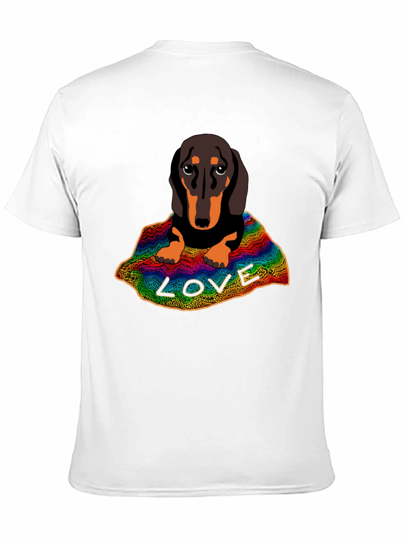 Black Dachshund LOVE Graphic T-Shirt view 11