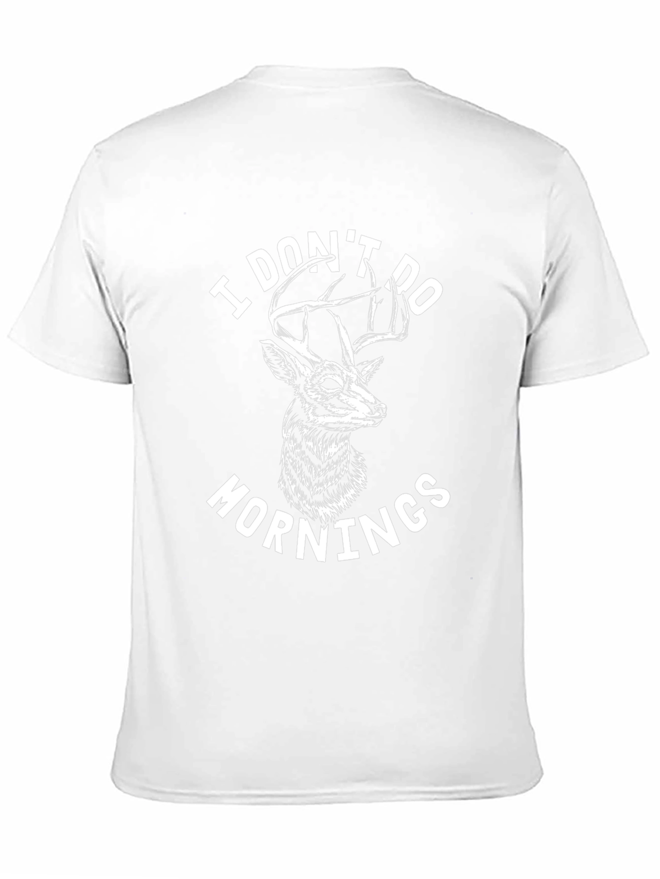 Black I Don't Do Mornings Deer Graphic Tee view 11