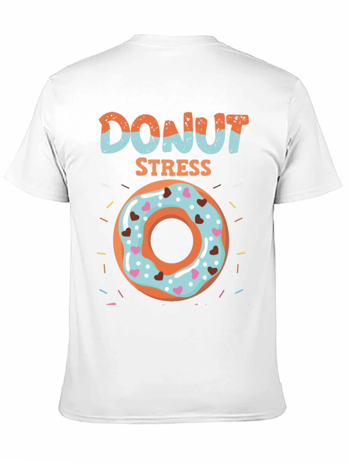 Black Donut Stress T-Shirt - Fun Foodie Apparel view 11