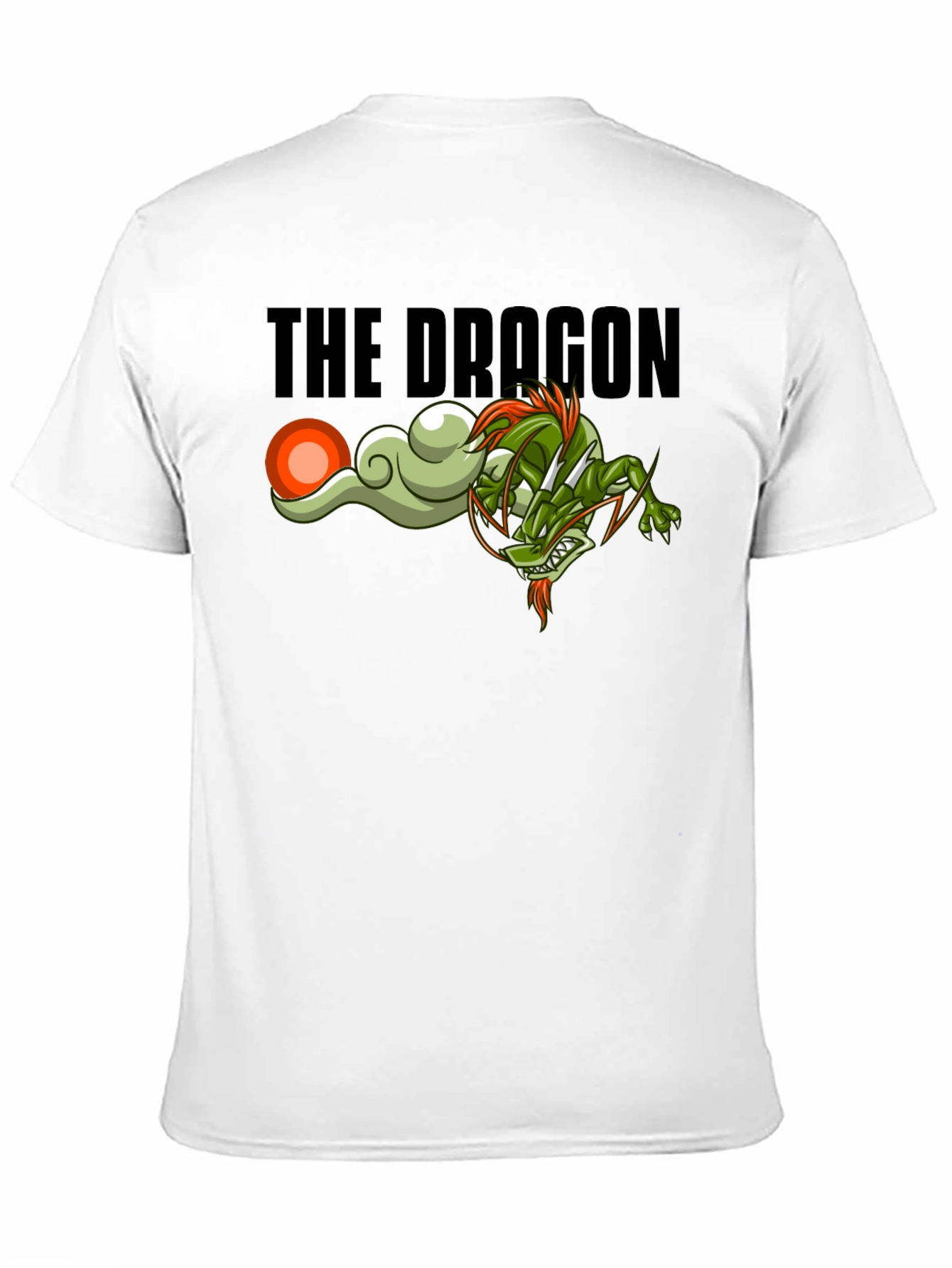 The Dragon Graphic Print Tee - Black Cotton Blend - 11