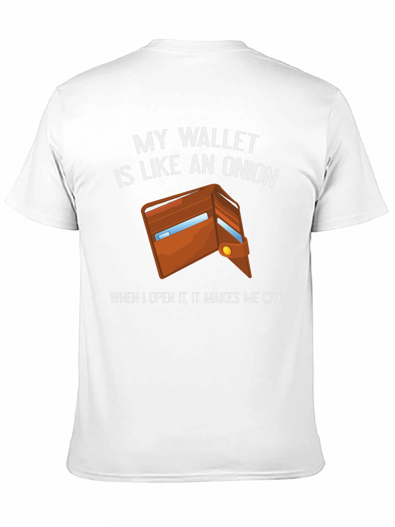 Black Funny Wallet Onion Graphic T-Shirt view 11