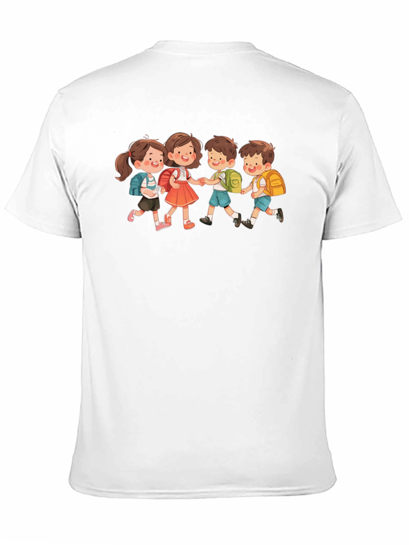 Black Kids Walking Graphic Black T-Shirt view 11
