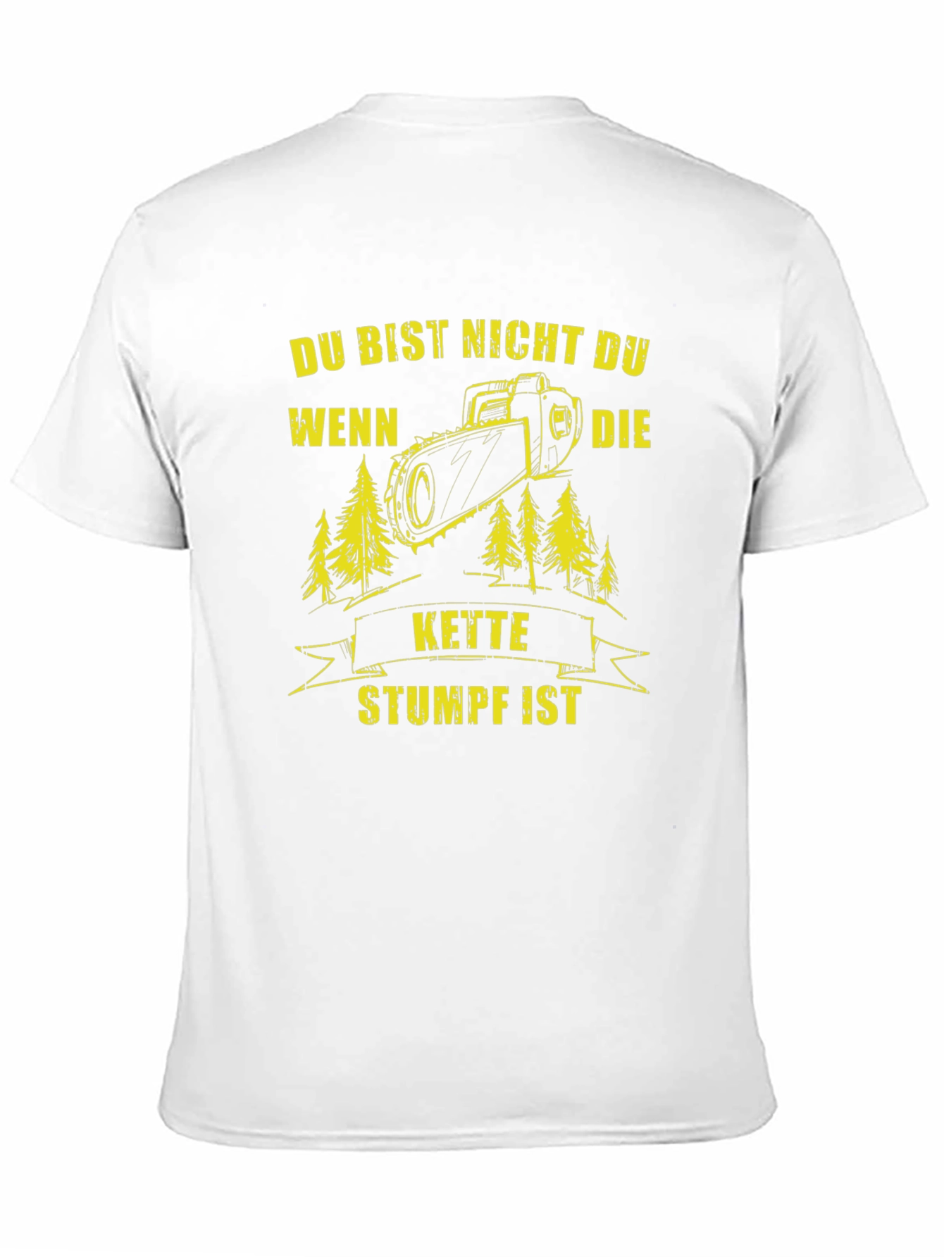 Black Du Bist Nicht Du T-Shirt: Lumberjack Chainsaw Graphic Tee view 11