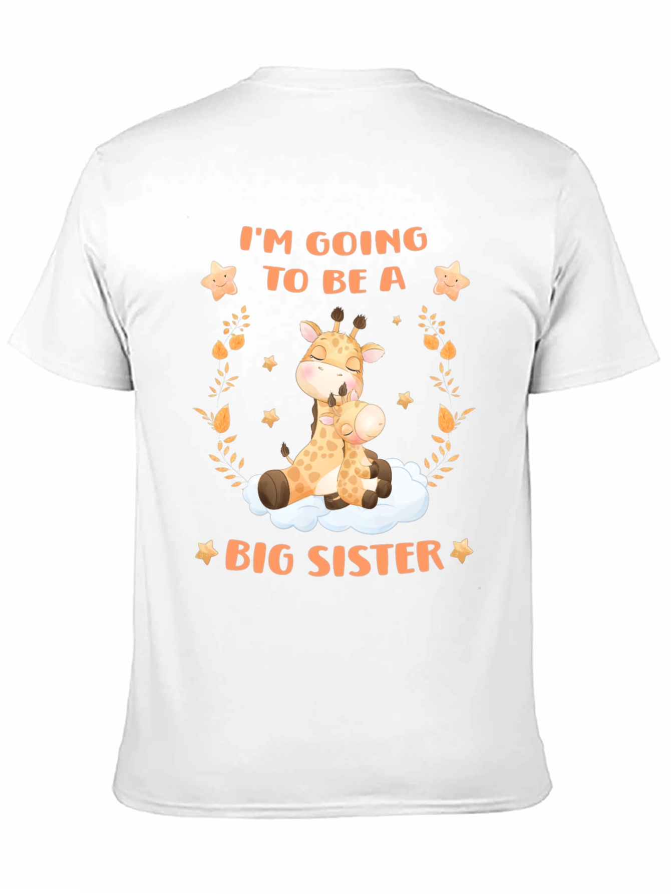 Black Big Sister Giraffe Graphic Tee - Baby Announcement view 11