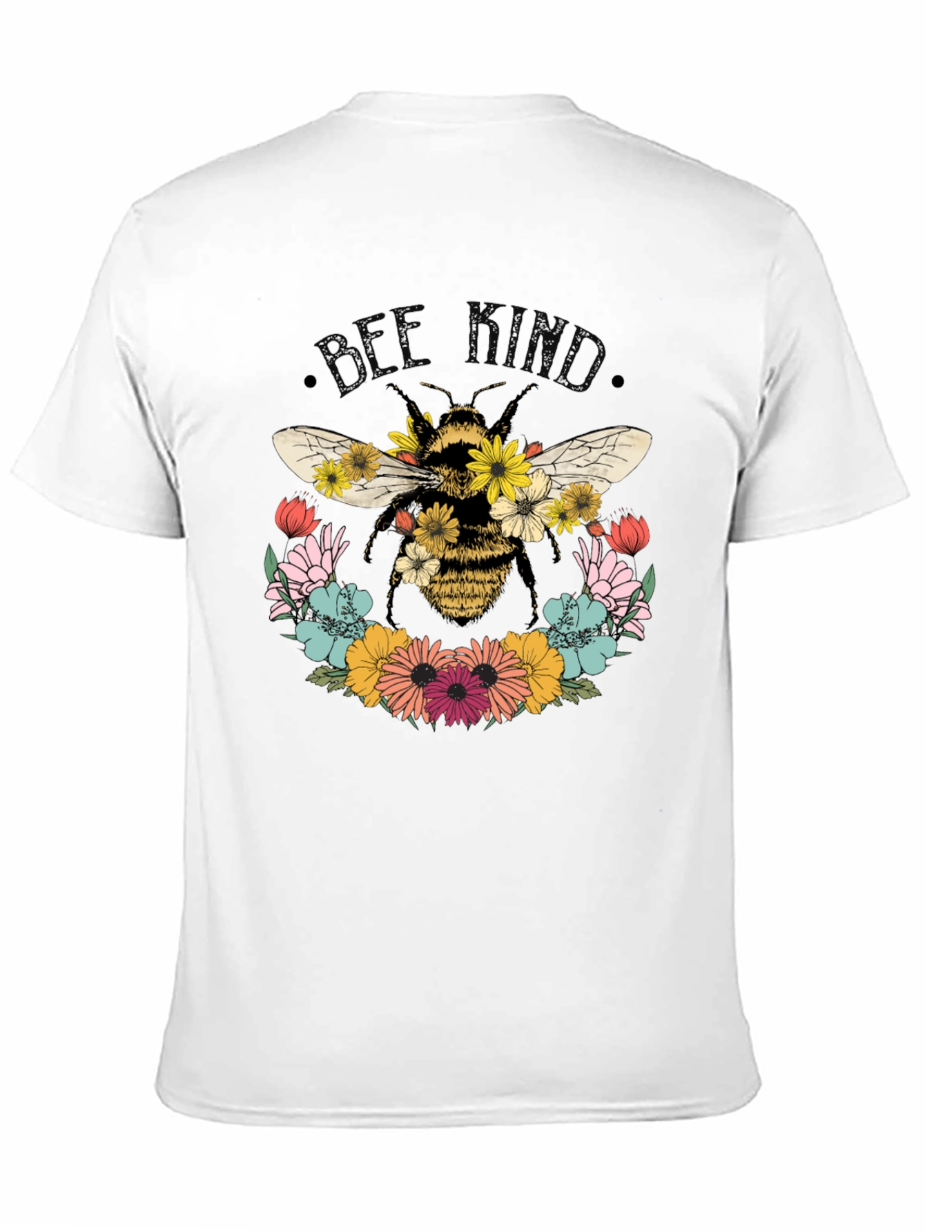 Black Bee Kind Floral T-Shirt - Black view 11