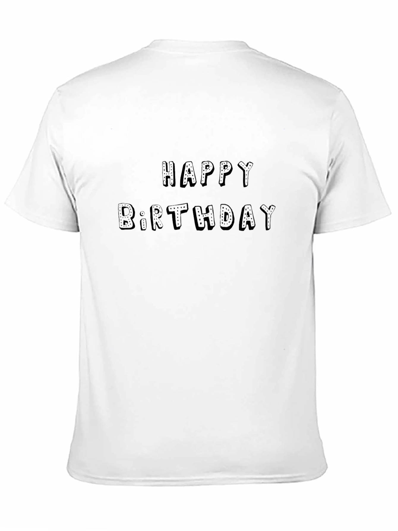 Black Happy Birthday Black Graphic T-Shirt view 11
