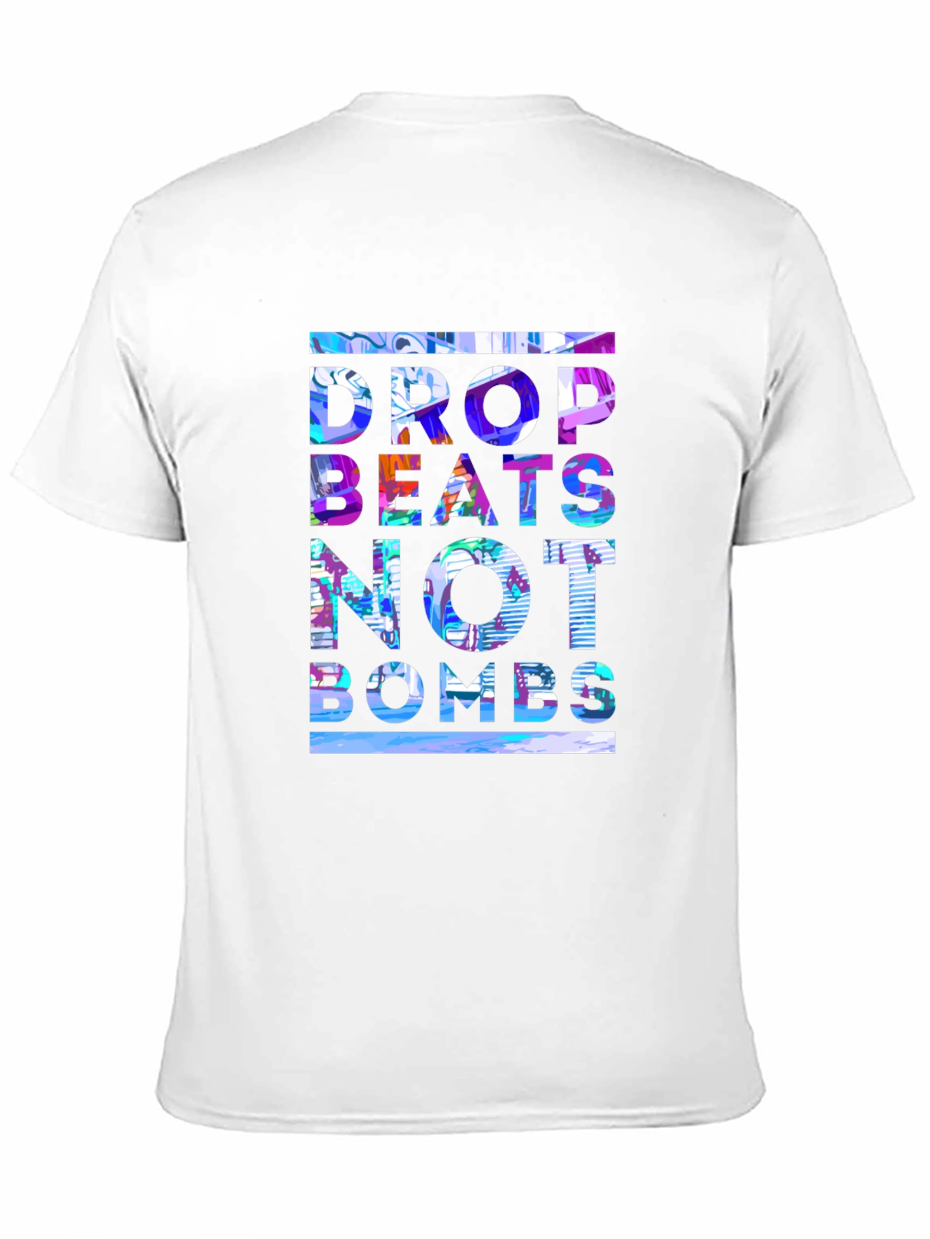 Black Drop Beats Not Bombs Graphic Tee view 11