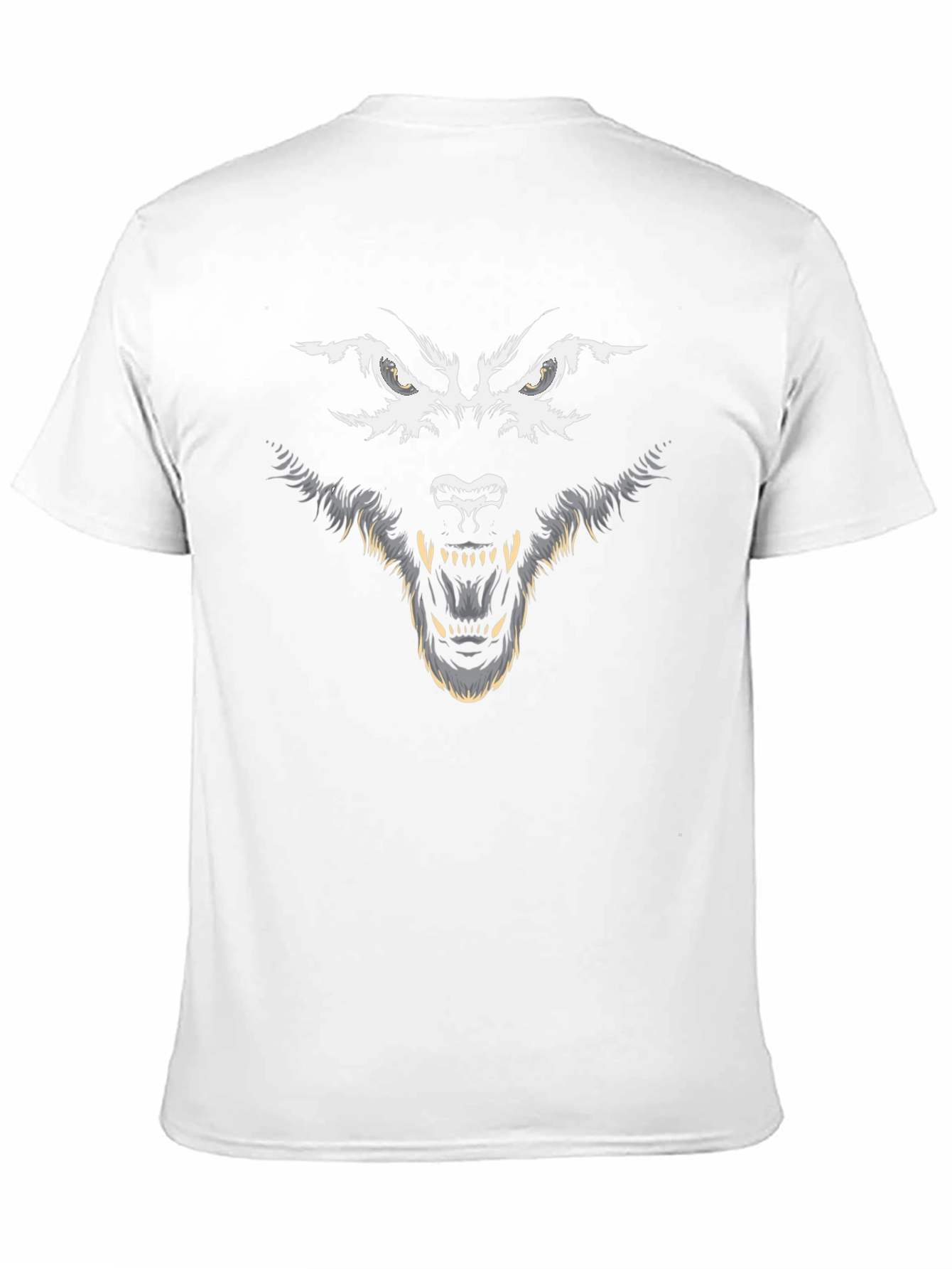 Black Men's Black Wolf Graphic Tee view 11