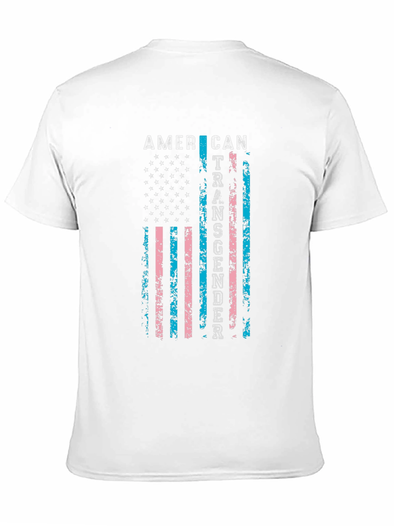 Black American Transgender Flag Black T-Shirt view 11