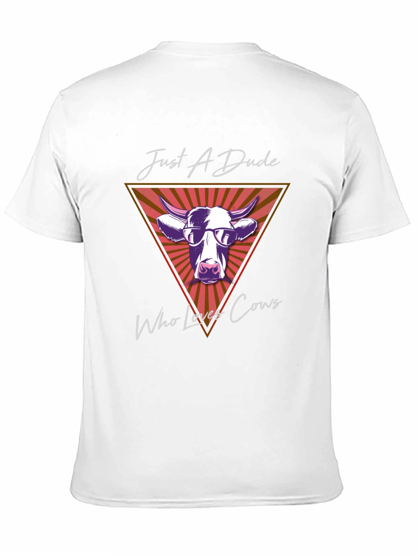 Black Just A Dude Who Loves Cows Graphic T-Shirt view 11