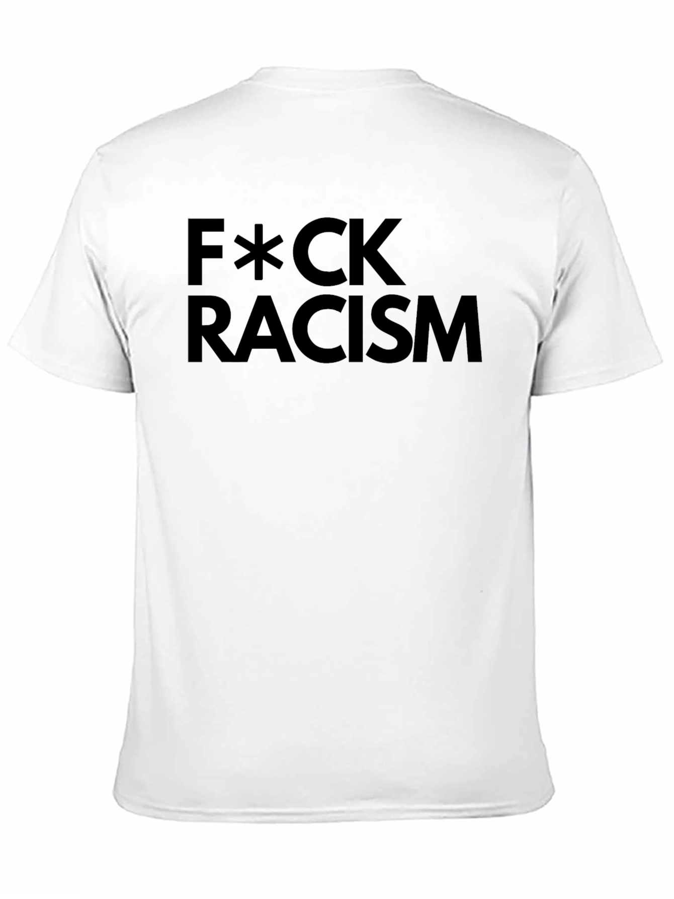 Black F*CK Racism Black Graphic T-Shirt view 11