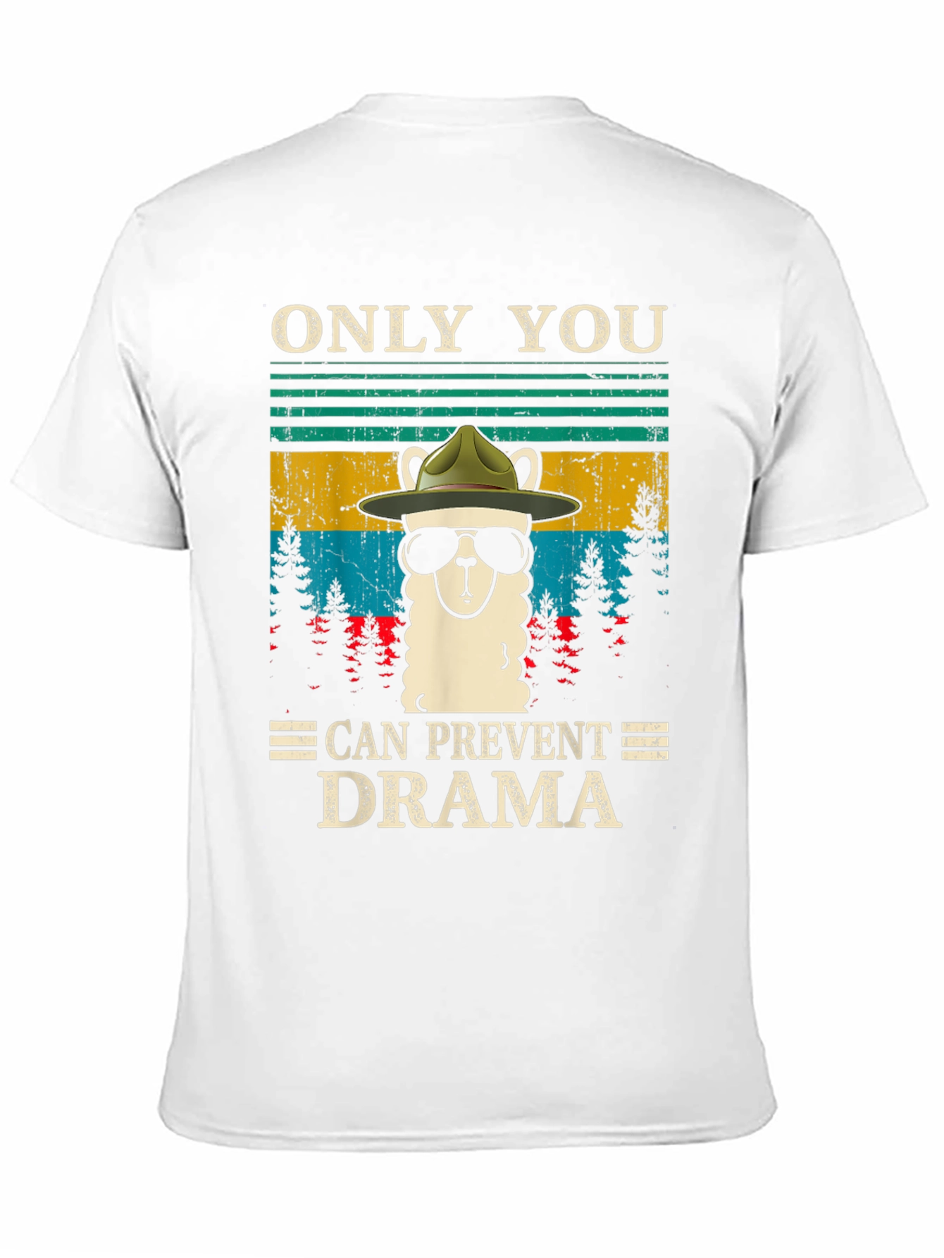 Black Llama Drama Prevention Graphic Tee view 11