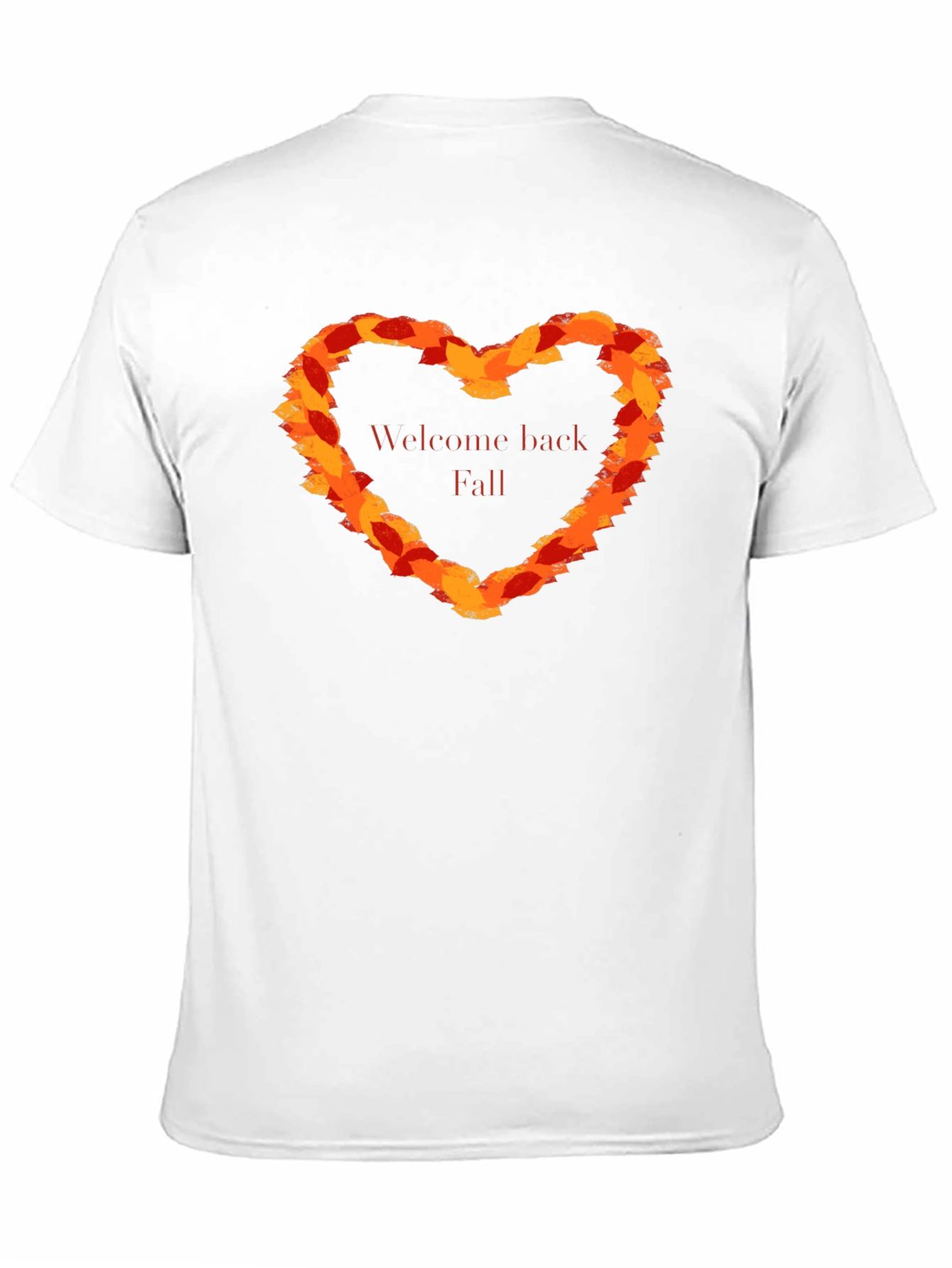 Black Welcome Back Fall Leaf Heart T-Shirt view 11