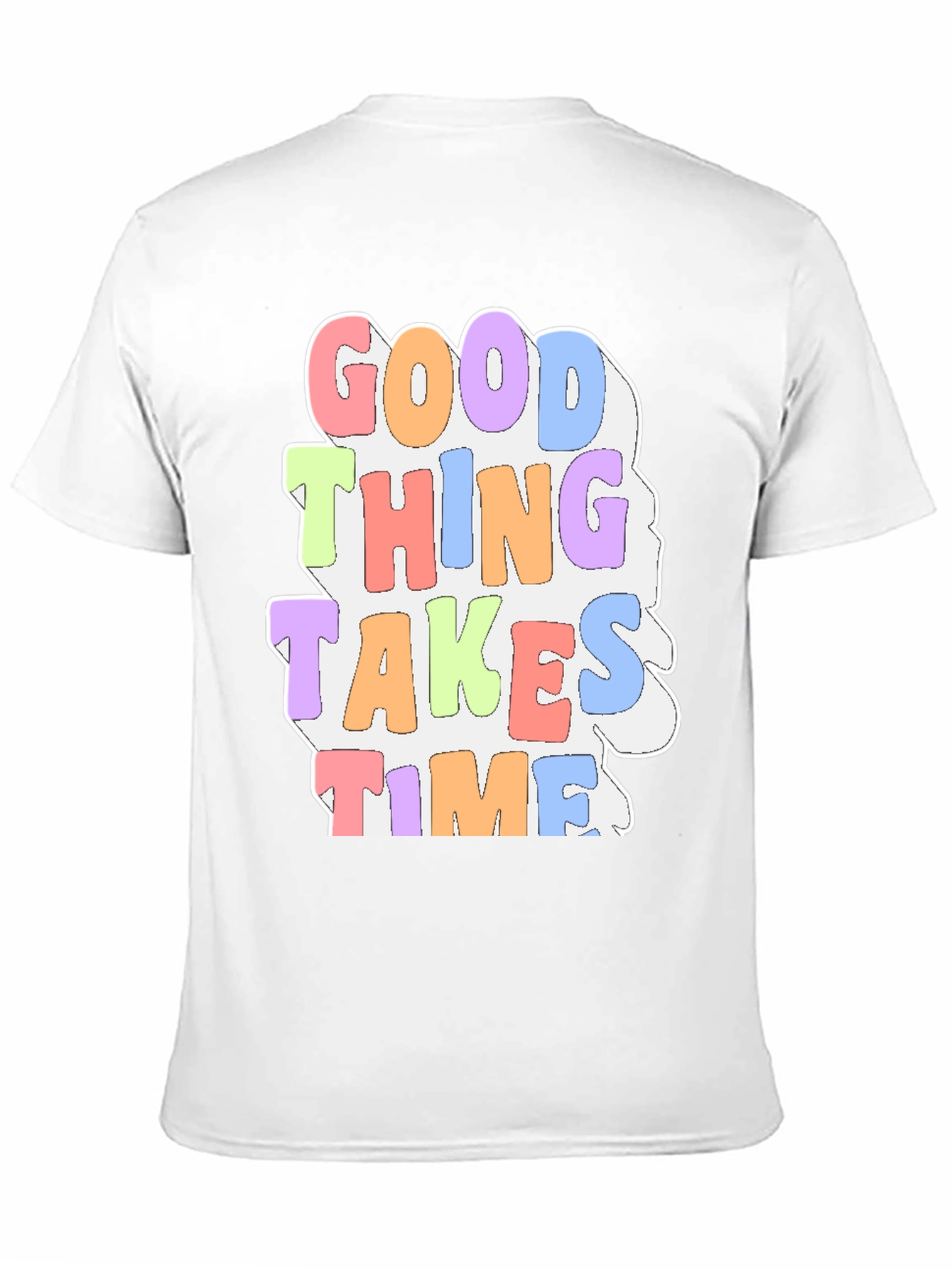 Black Good Things Take Time Graphic Tee view 11