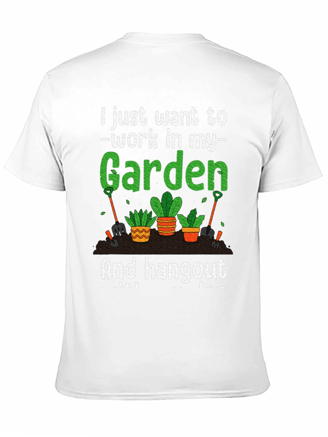Black Gardening T-Shirt: Work In My Garden view 11