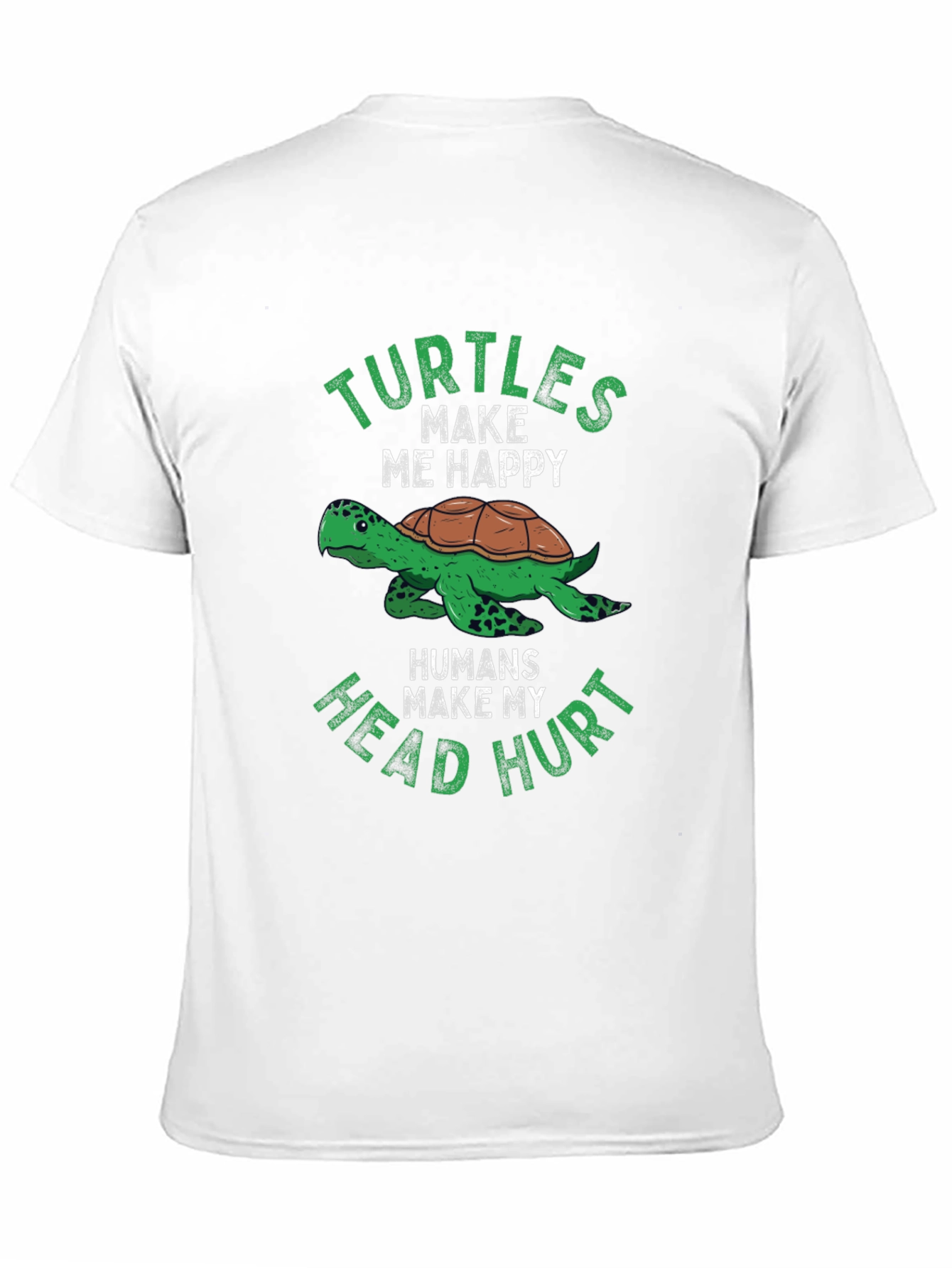 Black Funny Turtle T-Shirt - Turtles Make Me Happy Tee view 11
