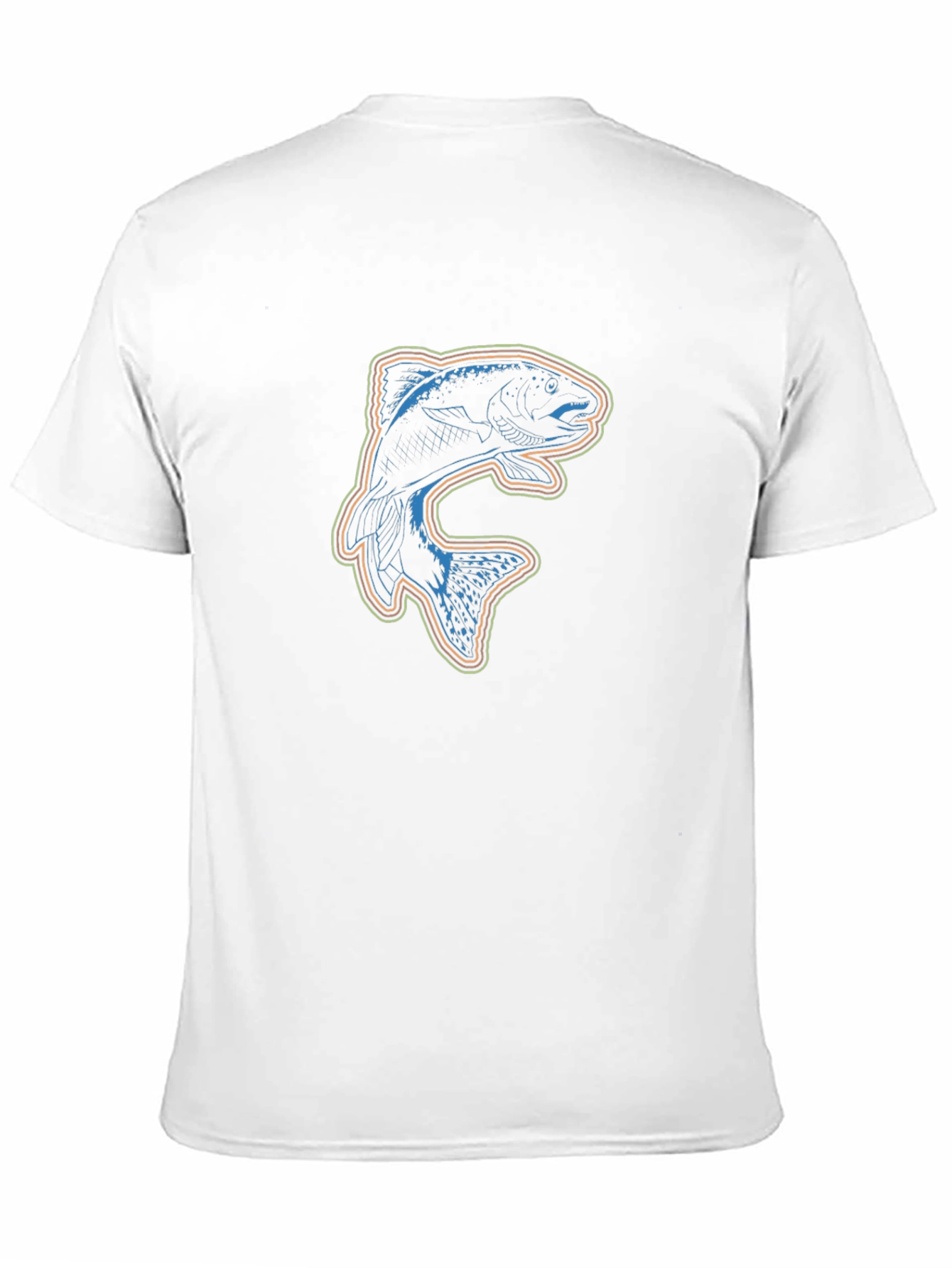 Black Stylish Fish Graphic Black T-Shirt view 11