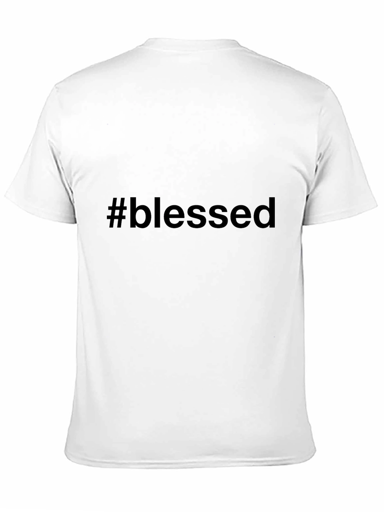 Black #blessed Black T-Shirt - Stylish & Comfortable view 11