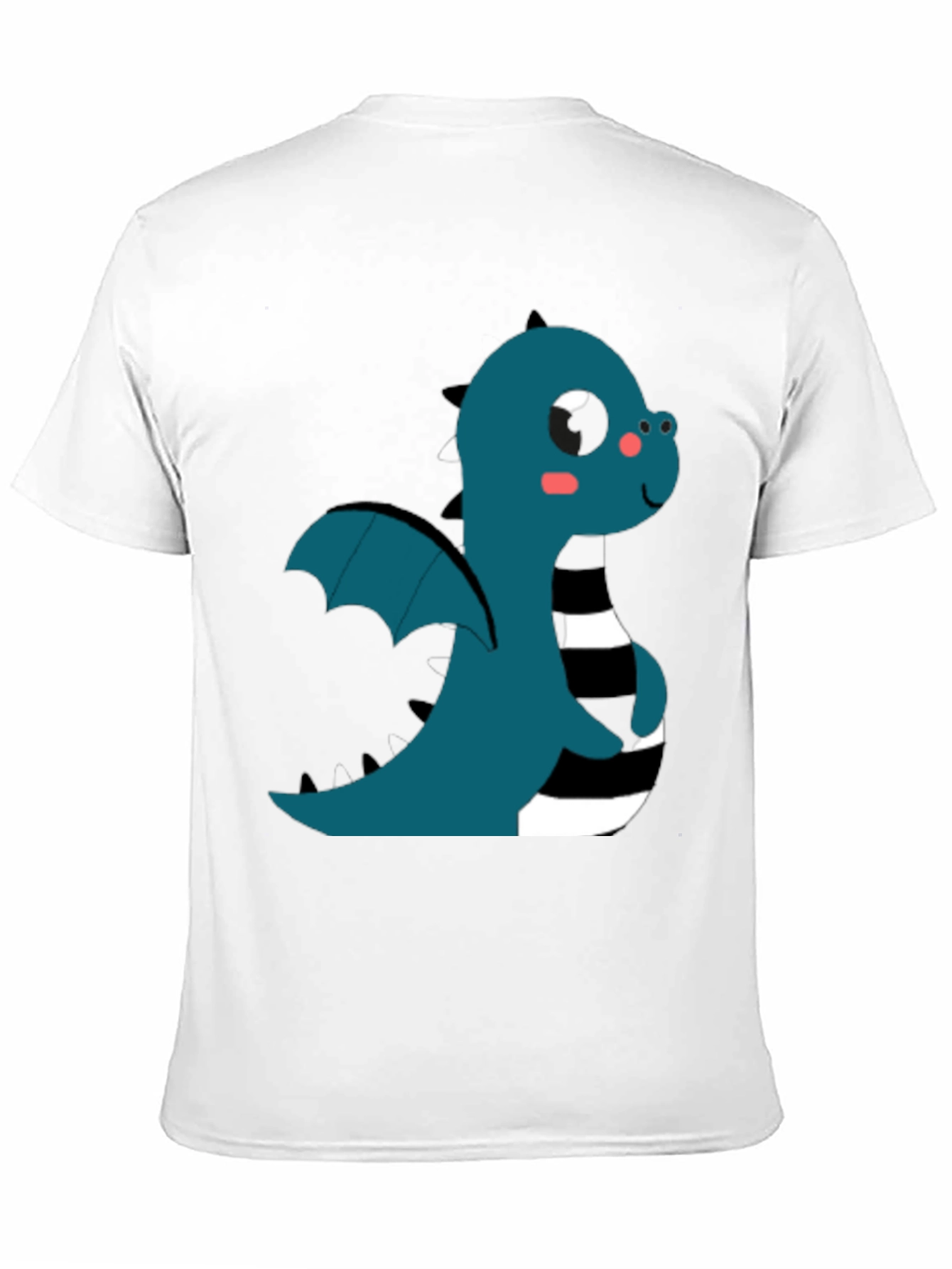 Black Cute Cartoon Dragon T-Shirt view 11