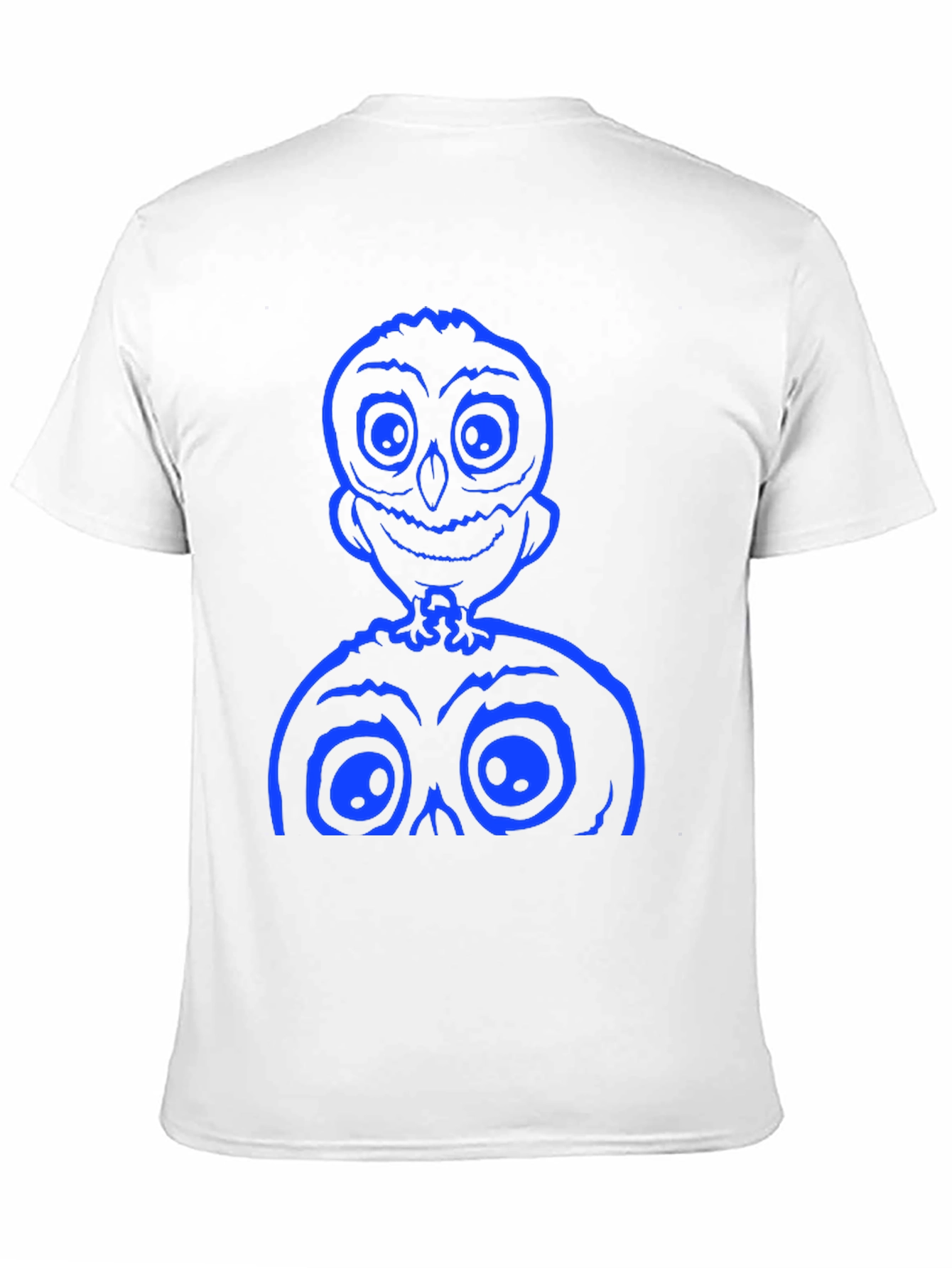 Black Spooky Cartoon Graphic Tee - Black Cotton Shirt view 11