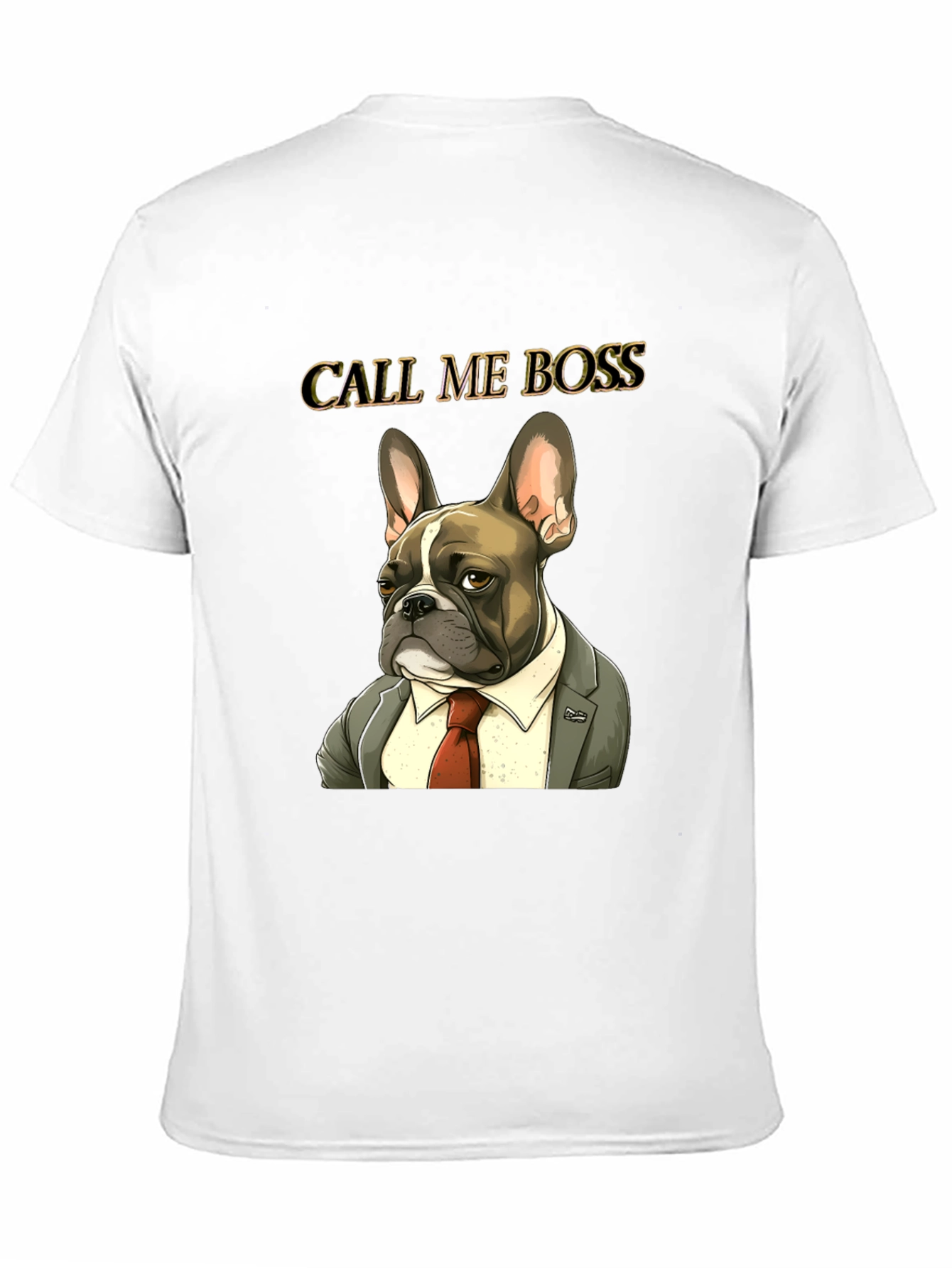 Black Call Me Boss Bulldog Graphic Tee - Black view 11