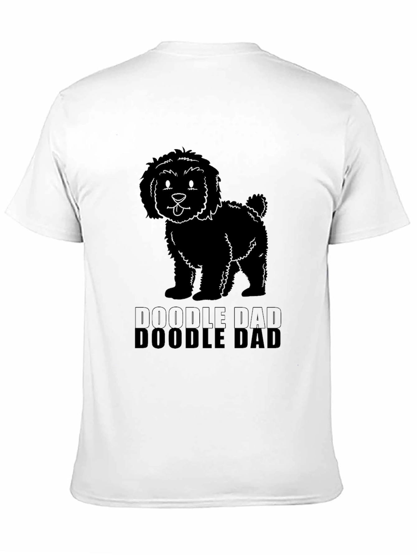Black Doodle Dad Black T-Shirt view 11