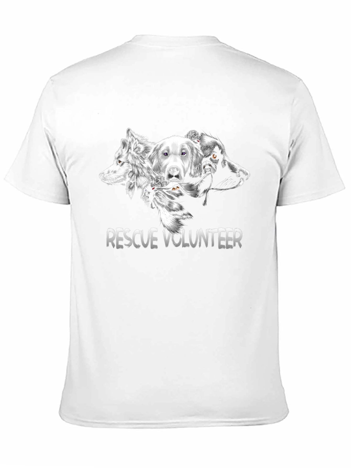 Black Rescue Volunteer Animal Lover T-Shirt view 11