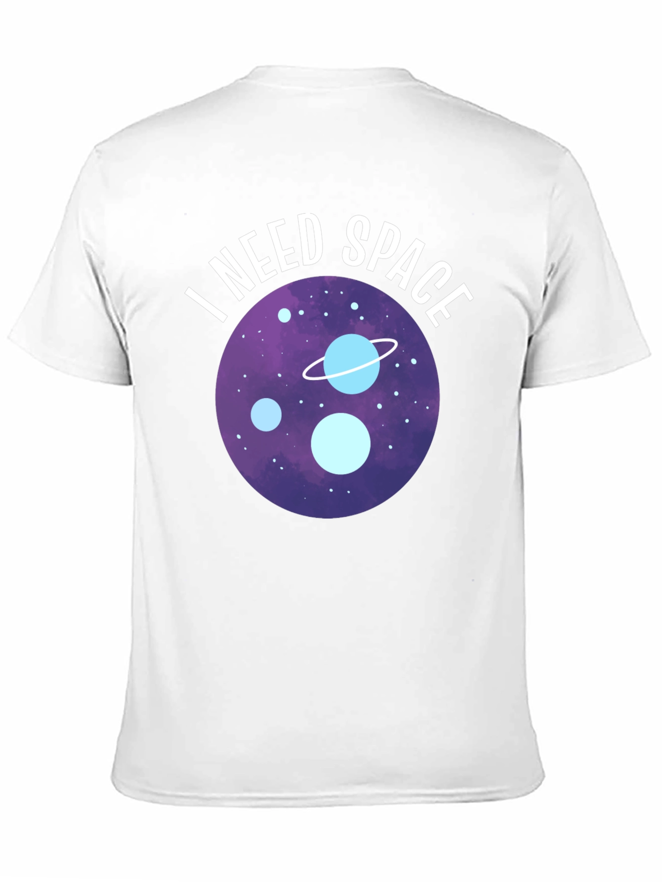 Black I Need Space Graphic T-Shirt - Black Crew Neck Tee view 11