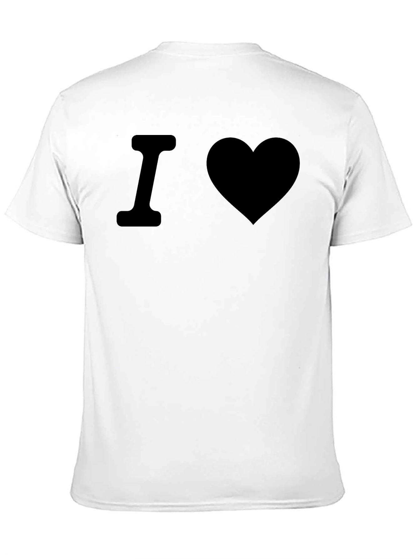 Black I Heart T-Shirt - Black Crew Neck Cotton Tee view 11