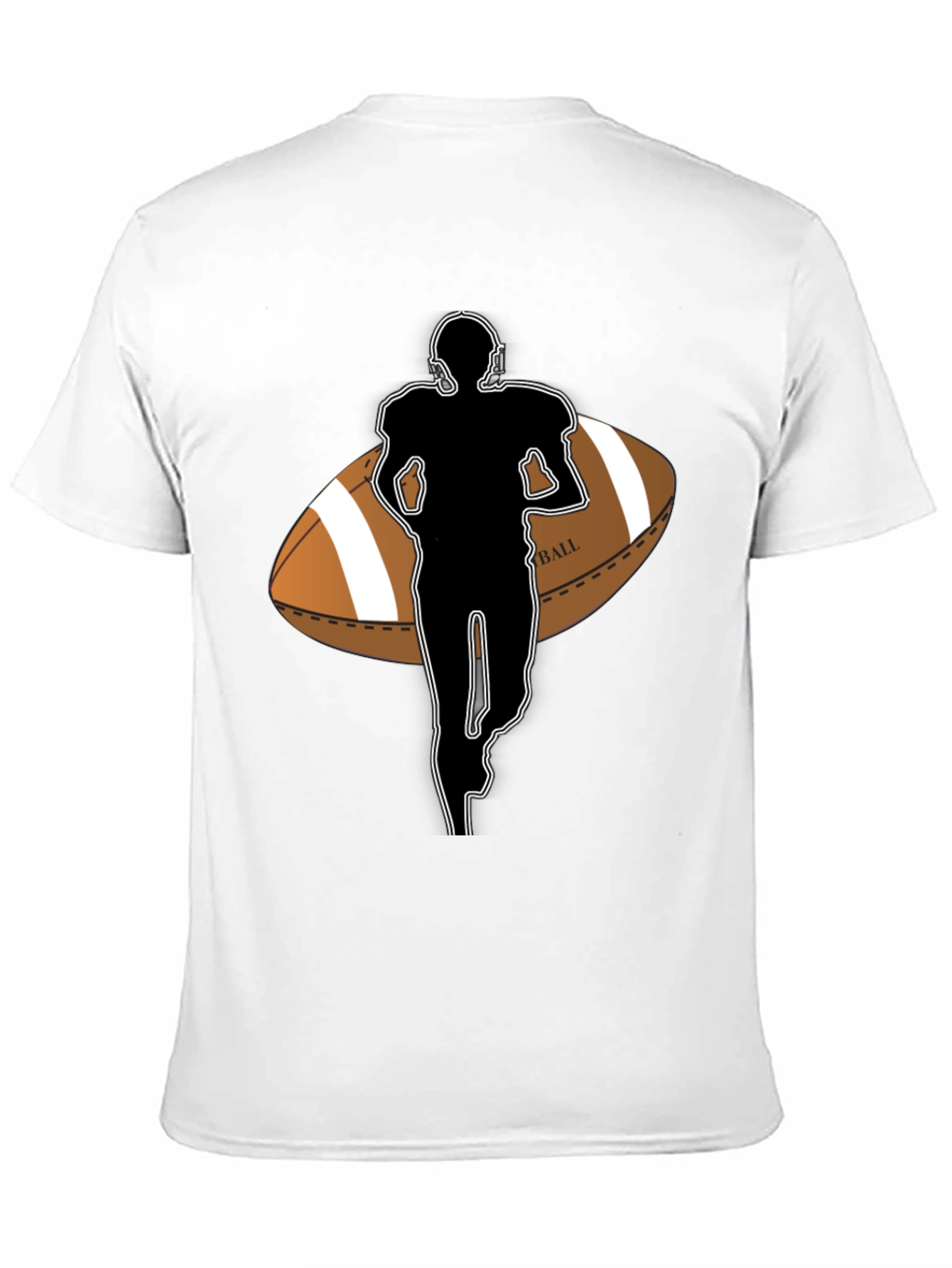 Black Football Player Graphic Tee view 11