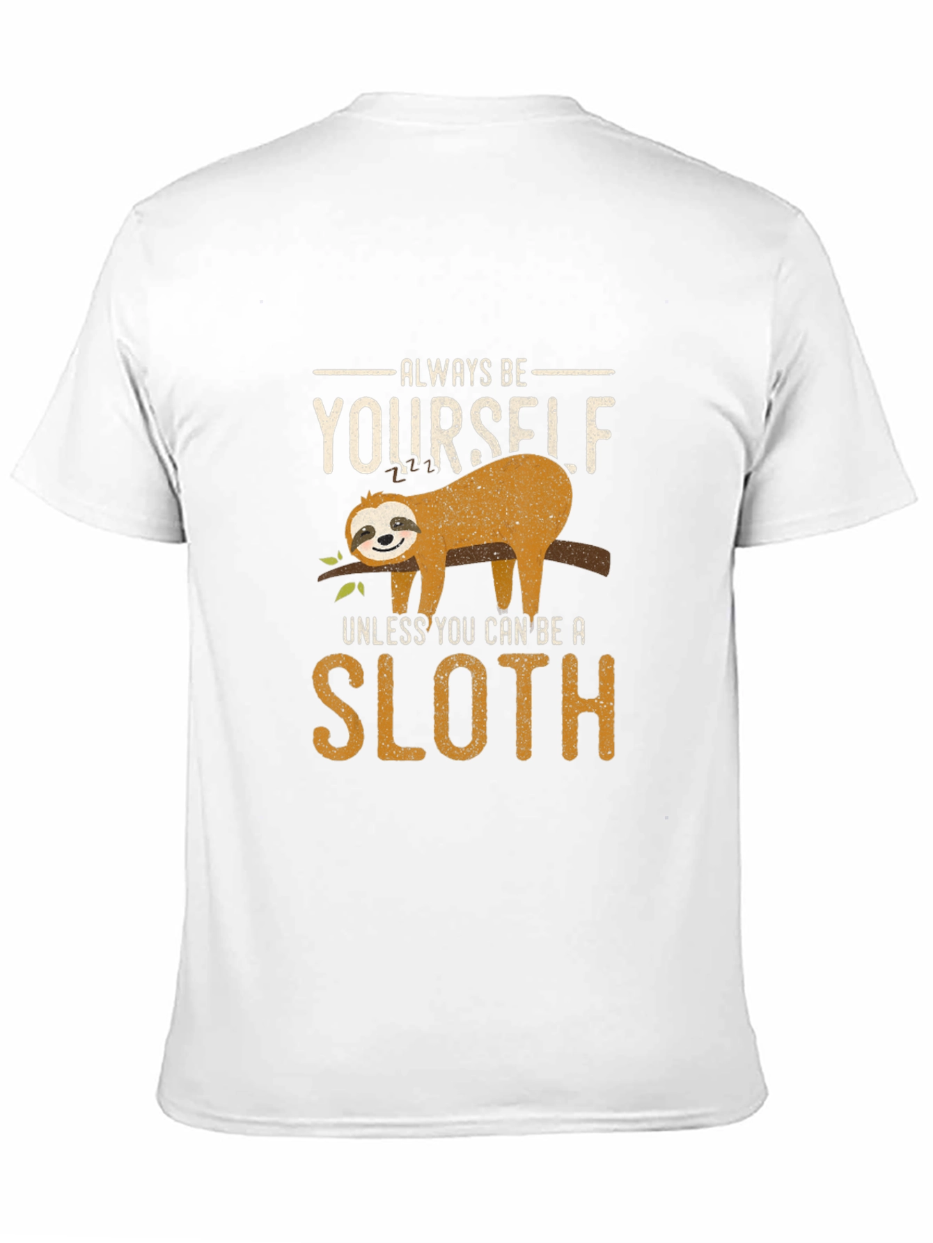Black Always Be Yourself Sloth Graphic Tee view 11
