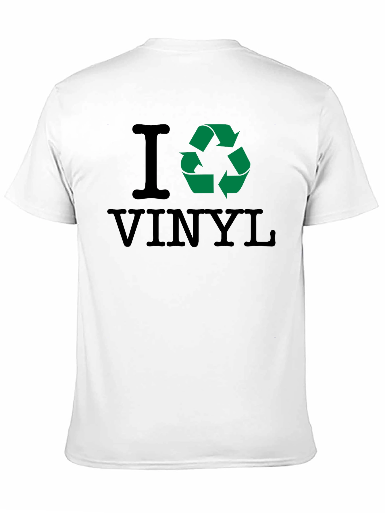 Black I Recycle Vinyl T-Shirt view 11