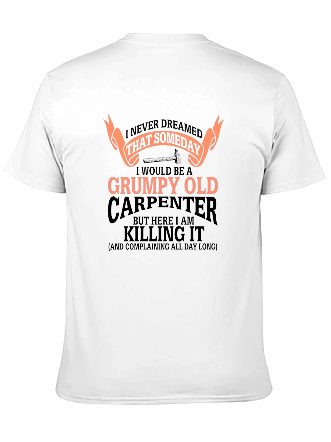 Black Grumpy Old Carpenter T-Shirt - Funny Novelty Tee view 11