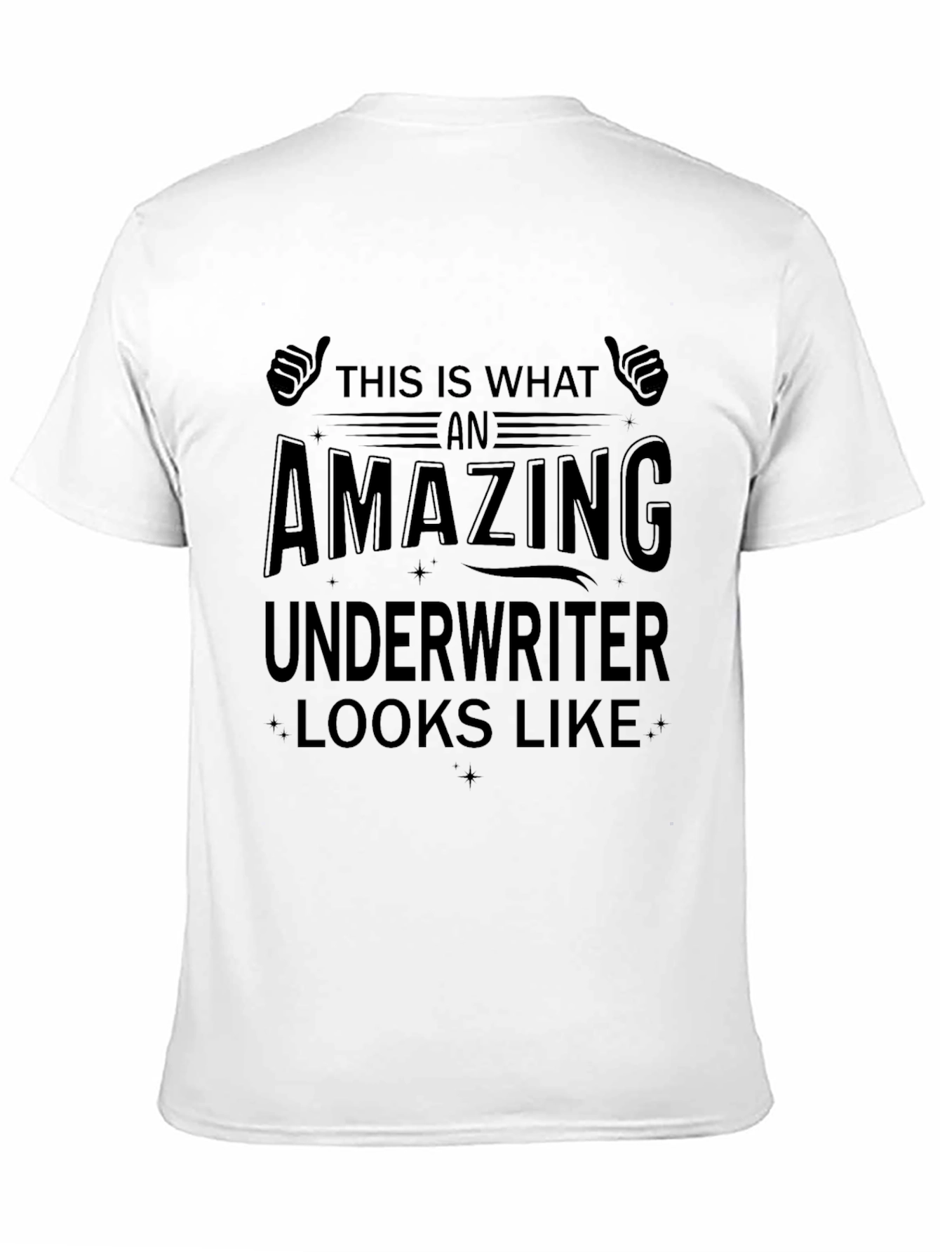 Black Amazing Underwriter T-Shirt - Novelty Gift Tee view 11