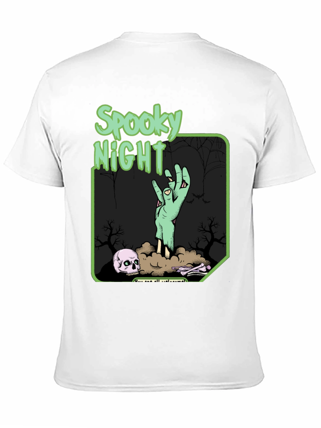 Black Spooky Night Graphic T-Shirt view 11