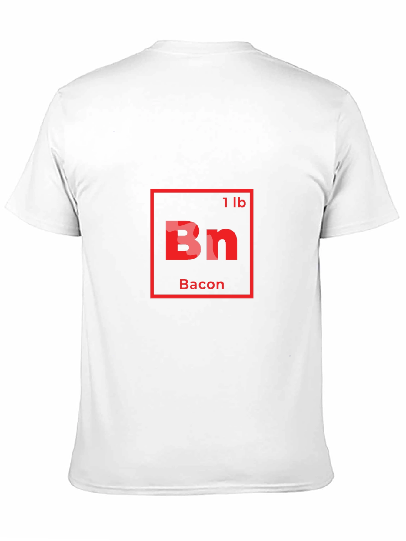 Black Bacon Periodic Table Style Men's Black T-Shirt view 11