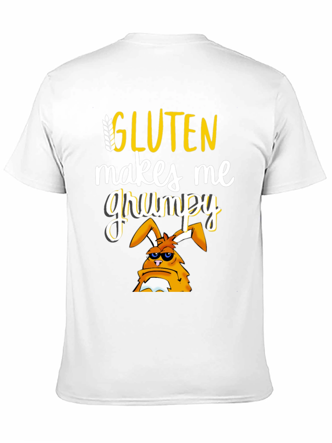 Black Gluten Makes Me Grumpy T-Shirt view 11