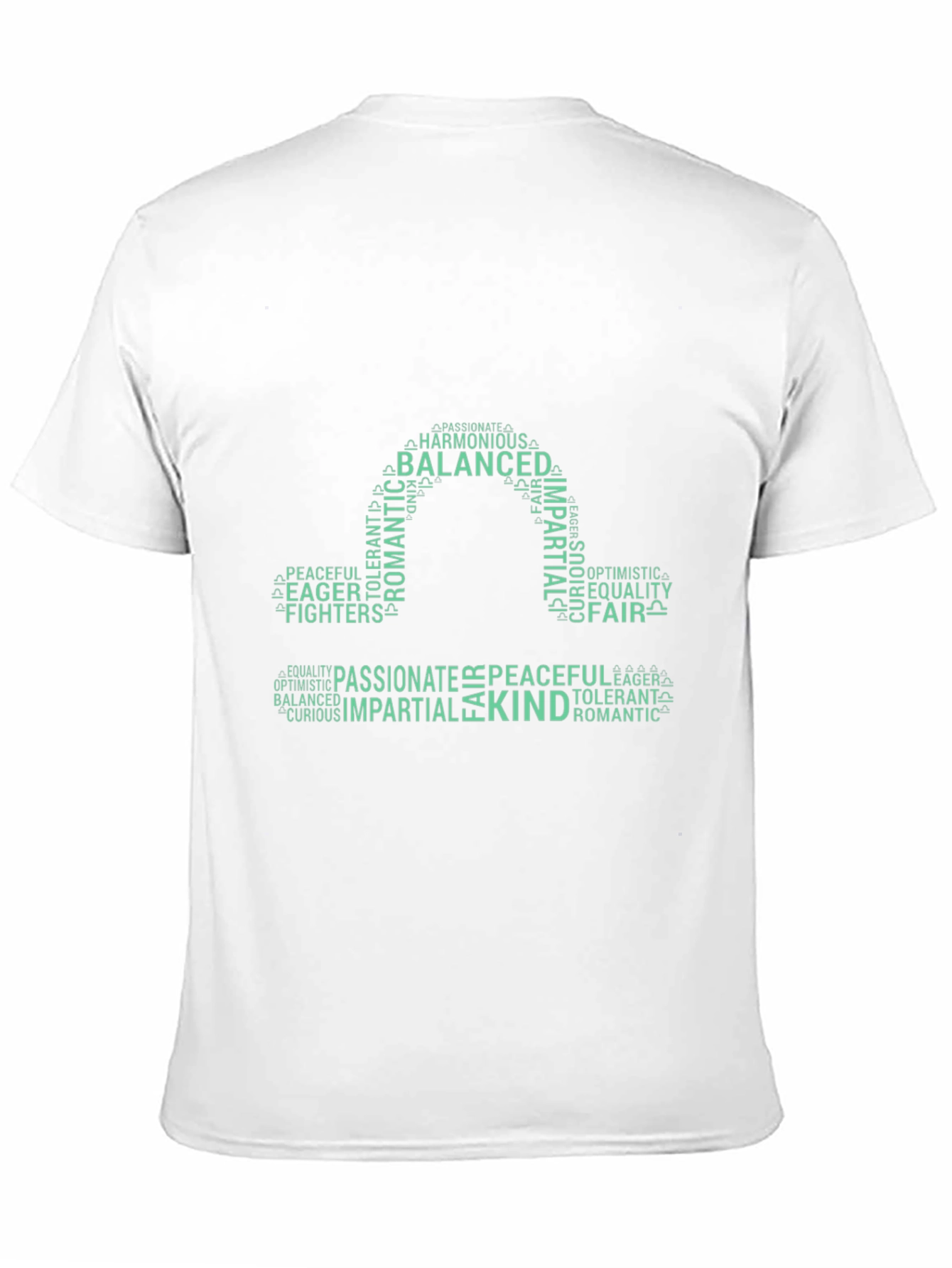 Balanced Libra Word Art Tee - Black - 11