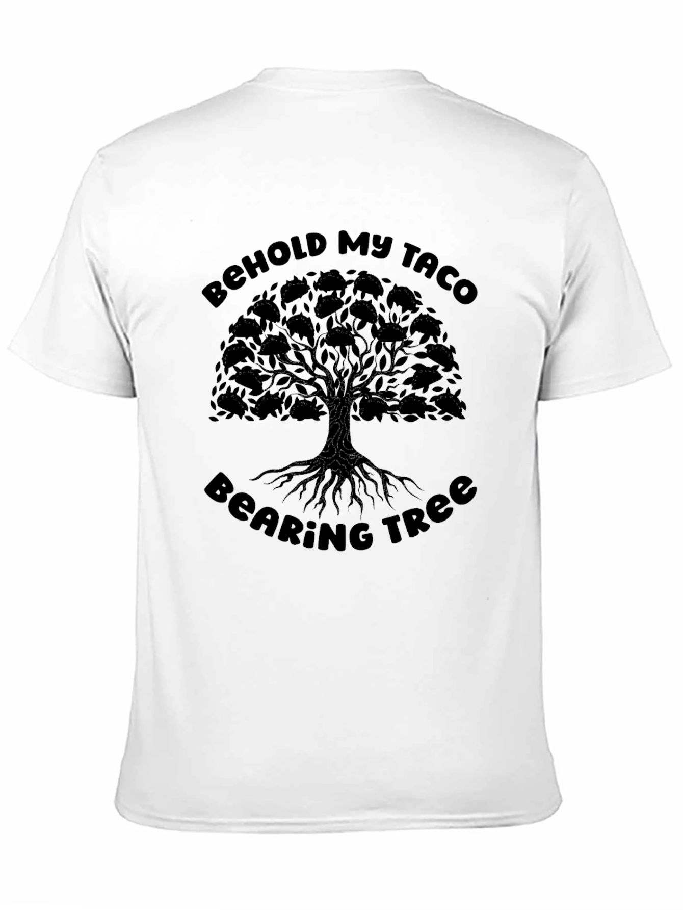 Black Taco Tree Graphic Tee - Behold My Taco Bearing Tree view 11
