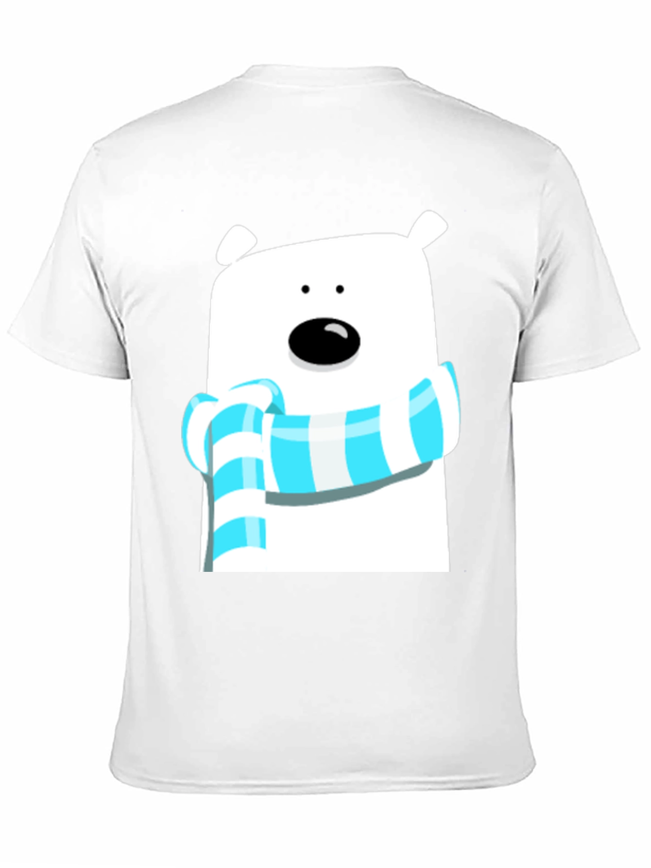 Black Bear Scarf Graphic Tee - Cute Black T-Shirt view 11