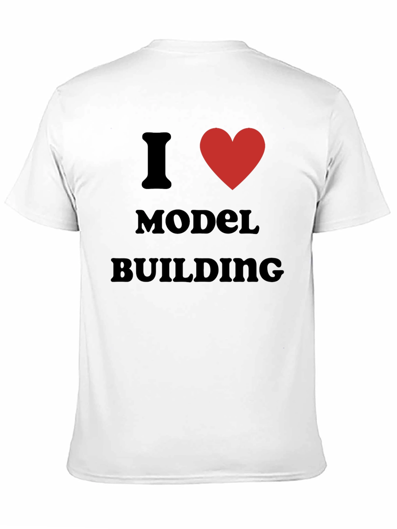 Black I Love Model Building Black T-Shirt view 11